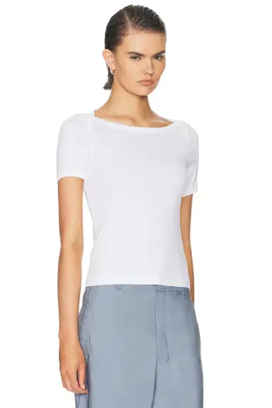 ENZA COSTA Supima Cotton Beateau Tee | Thumbnail 2