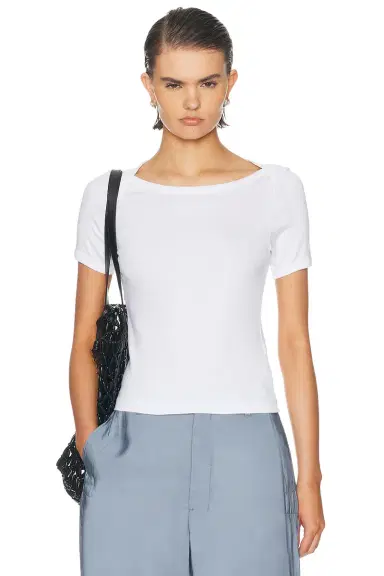 ENZA COSTA Supima Cotton Beateau Tee | Thumbnail 1