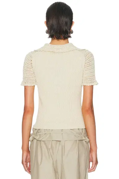 Magda Butrym Short Sleeve Polo Top | Thumbnail 3