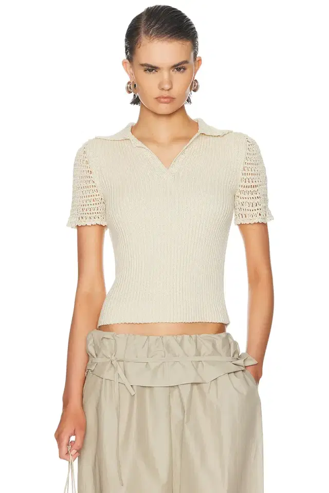 Magda Butrym Short Sleeve Polo Top