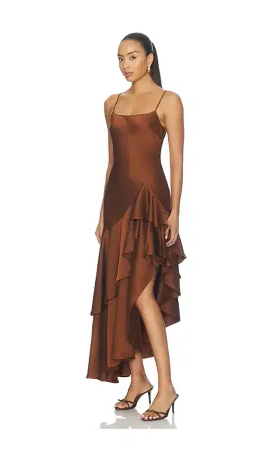susana monaco Double Ruffle High Low Dress | Thumbnail 2