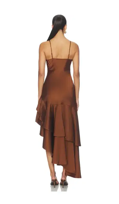 susana monaco Double Ruffle High Low Dress | Thumbnail 3