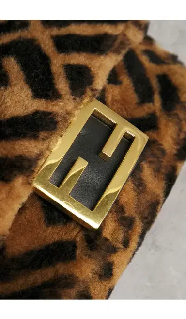 FWRD Renew Fendi Shearling Vitello Dolce Macro FF 1974 Mini Baguette Shoulder Bag | Thumbnail 6 FWRD Renew Fendi Shearling Vitello Dolce Macro FF 1974 Mini Baguette Shoulder Bag | Thumbnail 6
