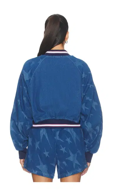 adidas Originals Superstar Denim Graphic Varsity Bomber Jacket | Thumbnail 4
