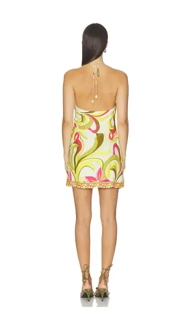 ROCOCO SAND Ruched Bias Mini Dress | Thumbnail 3 ROCOCO SAND Ruched Bias Mini Dress | Thumbnail 3