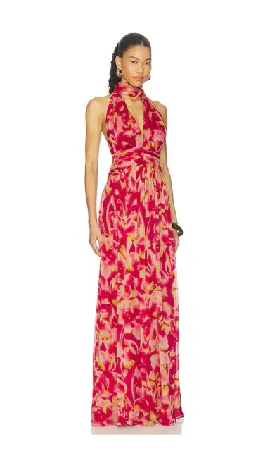 ROCOCO SAND Ruched Sash Maxi Dress | Thumbnail 2