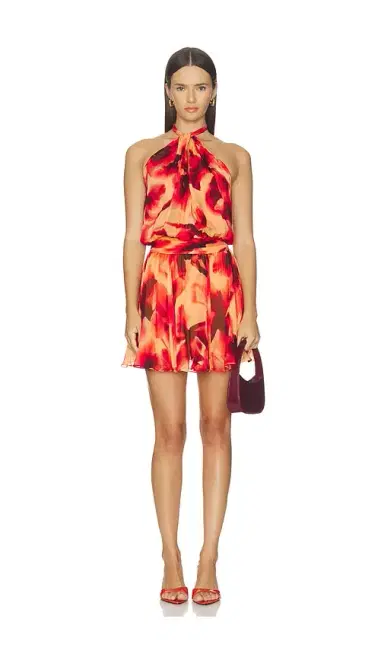 ROCOCO SAND Sash Tie Mini Dress | Thumbnail 1 ROCOCO SAND Sash Tie Mini Dress | Thumbnail 1