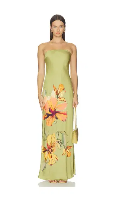 ROCOCO SAND Strapless Maxi Dress With Fringe Sash | Thumbnail 2 ROCOCO SAND Strapless Maxi Dress With Fringe Sash | Thumbnail 2