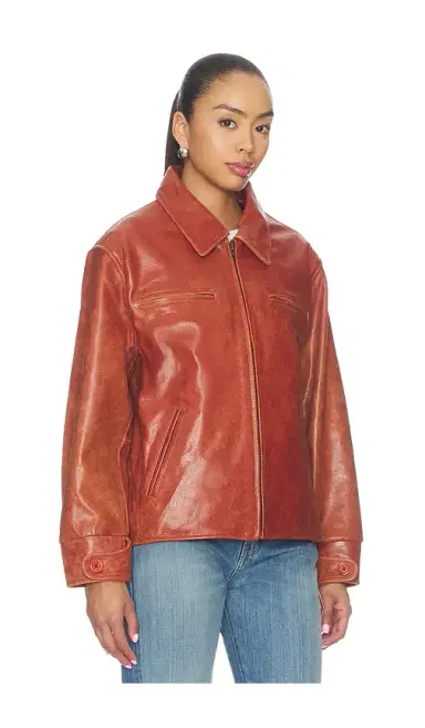 Found Marlboro Sun Faded Leather Racer Jacket | Thumbnail 2