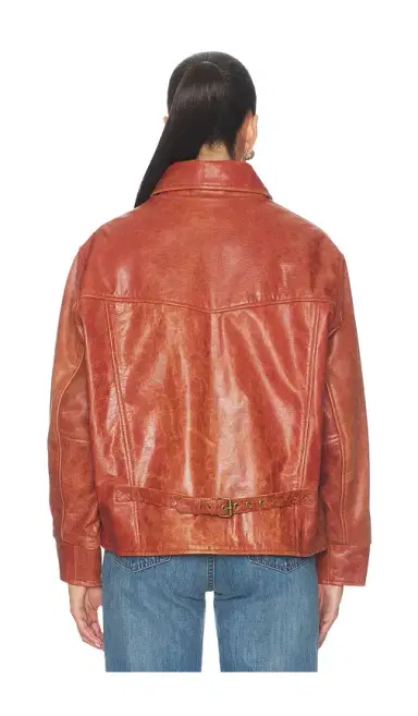 Found Marlboro Sun Faded Leather Racer Jacket | Thumbnail 3
