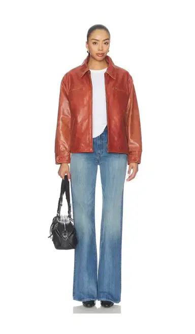 Found Marlboro Sun Faded Leather Racer Jacket | Thumbnail 4
