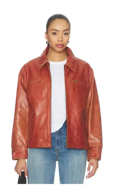 Found Marlboro Sun Faded Leather Racer Jacket | Thumbnail 1