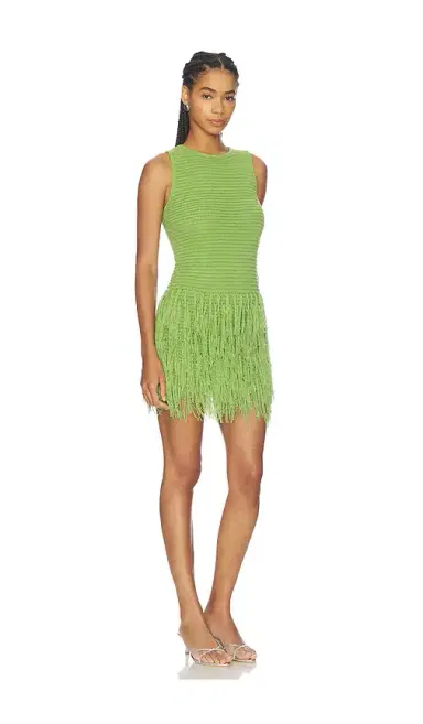 MORE TO COME Lita Fringe Knit Mini Dress | Thumbnail 2