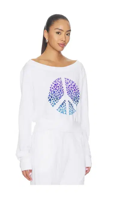 Lauren Moshi Bronwyn Off The Shoulder Sweatshirt | Thumbnail 2 Lauren Moshi Bronwyn Off The Shoulder Sweatshirt | Thumbnail 2