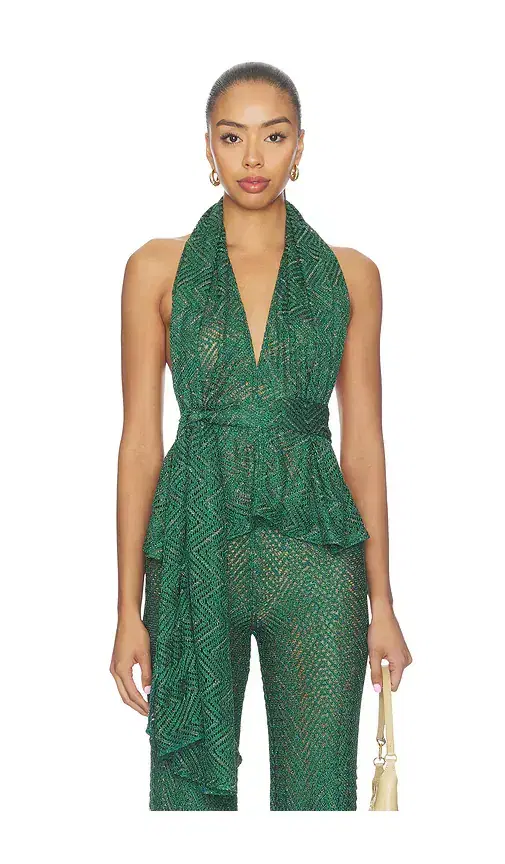 HANNE BLOCH Knit Scarf Top