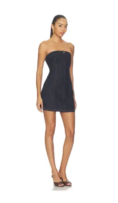 One Teaspoon Pamela Strapless Tube Mini Denim Dress | Thumbnail 2
