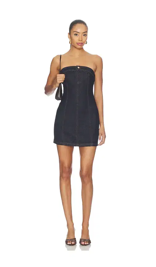 One Teaspoon Pamela Strapless Tube Mini Denim Dress