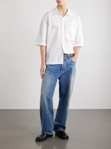 Nahmias Scribble Cotton-Blend Poplin Shirt - Men | Thumbnail 2 Nahmias Scribble Cotton-Blend Poplin Shirt - Men | Thumbnail 2