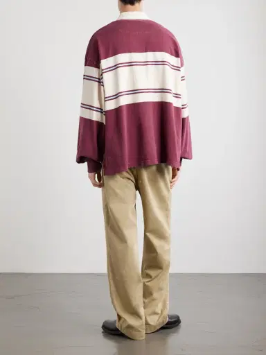 KAPITAL BIG Striped Cotton-Jersey Polo Shirt - Men | Thumbnail 4