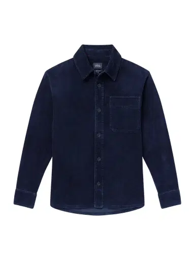 A.P.C. Basile Logo-Embroidered Cotton-Corduroy Shirt - Men | Thumbnail 1 A.P.C. Basile Logo-Embroidered Cotton-Corduroy Shirt - Men | Thumbnail 1
