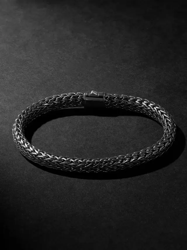 John Hardy Icon Rhodium-Plated Sterling Silver Bracelet - Men