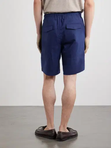 ELEVENTY Wide-Leg Lyocell and Linen-Blend Twill Shorts - Men | Thumbnail 4