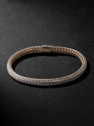 John Hardy Icon Reversible 14-Karat Gold and Sterling Silver Bracelet - Men | Thumbnail 1 John Hardy Icon Reversible 14-Karat Gold and Sterling Silver Bracelet - Men | Thumbnail 1
