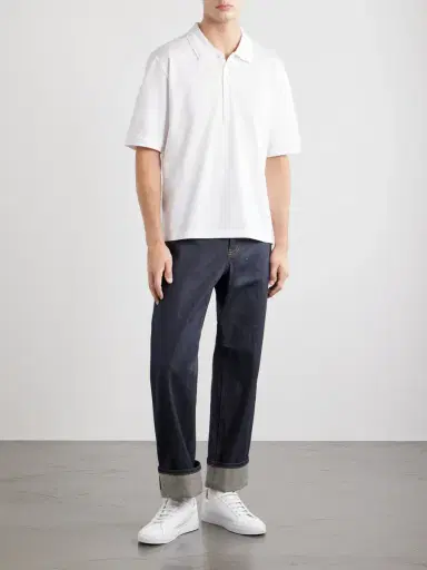 Thom Browne Striped Logo-Appliqué Cotton-Jersey Polo Shirt - Men | Thumbnail 2