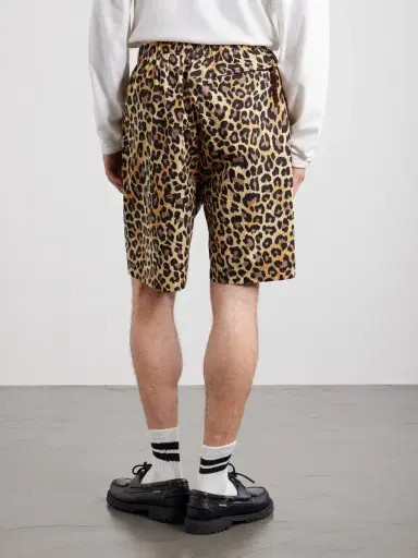 KAPITAL Wide-Leg Belted Leopard-Print Cotton-Twill Shorts - Men | Thumbnail 4