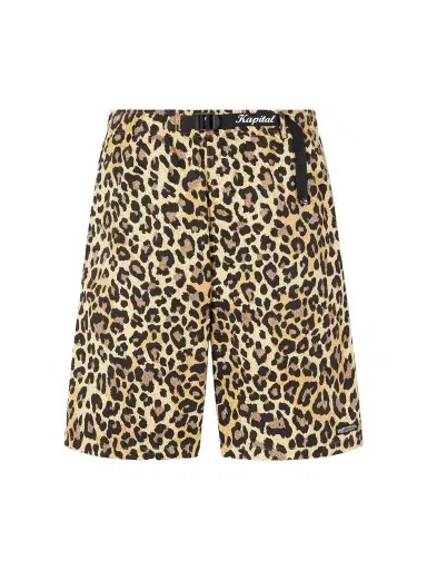 KAPITAL Wide-Leg Belted Leopard-Print Cotton-Twill Shorts - Men | Thumbnail 1