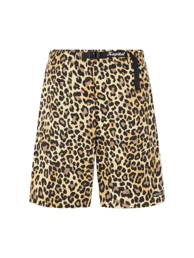 KAPITAL Wide-Leg Belted Leopard-Print Cotton-Twill Shorts - Men
