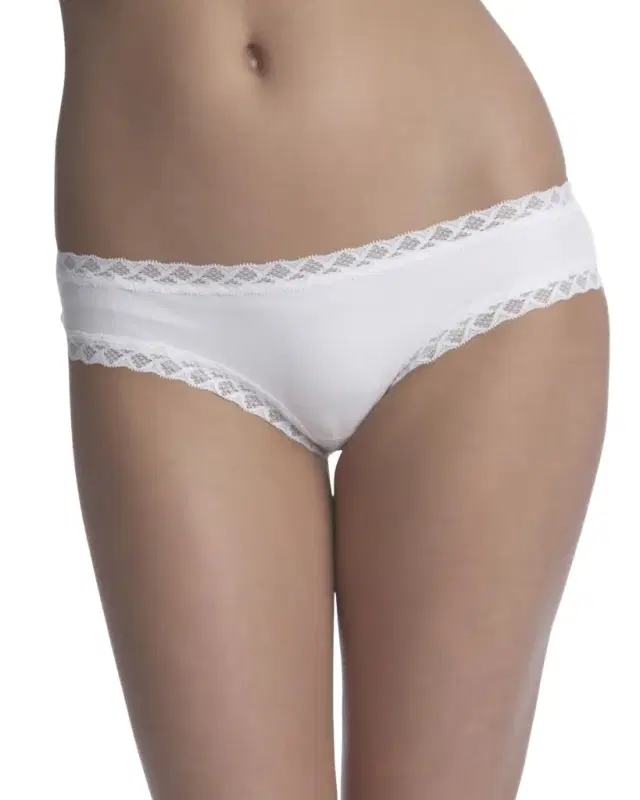 Natori Bliss Lace-Trim Bikini Briefs