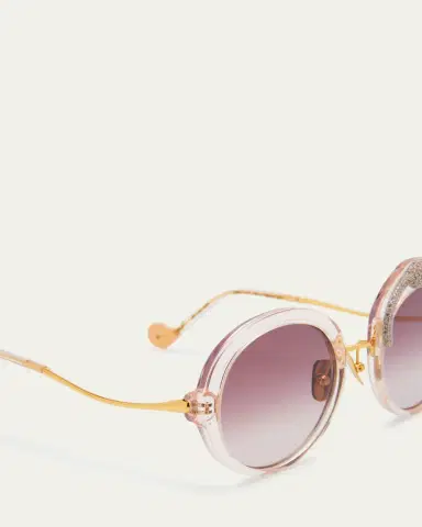Anna-Karin Karlsson Rose et la Roue Round Mixed-Media Sunglasses | Thumbnail 4