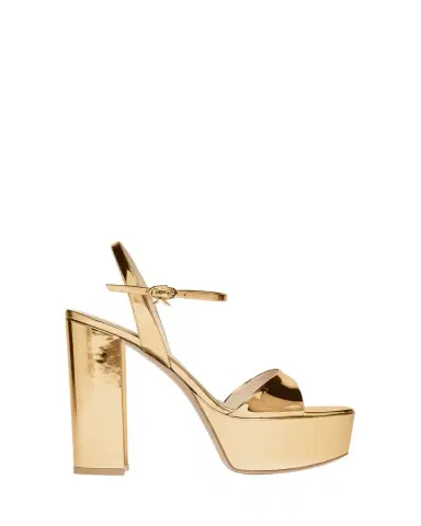 Gianvito Rossi Metallic Ankle-Strap Platform Sandals | Thumbnail 1