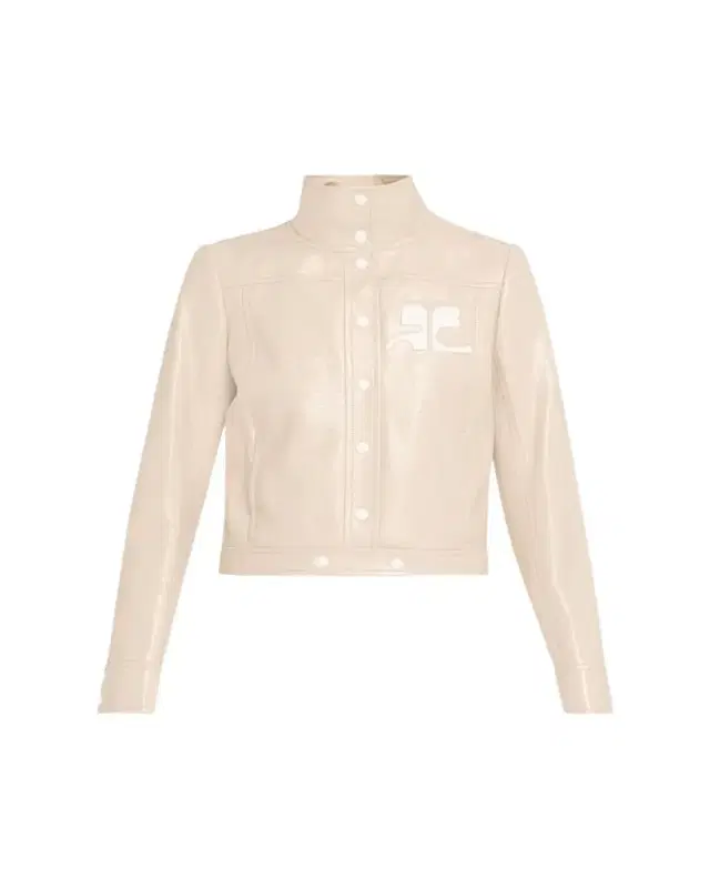Courreges Textured Vinyl Crop Jacket