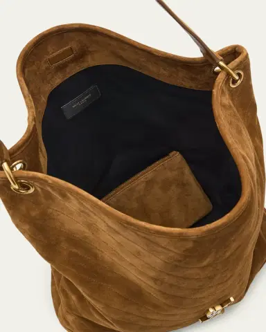 Saint Laurent Niki YSL Bucket Bag in Quilted Suede | Thumbnail 4