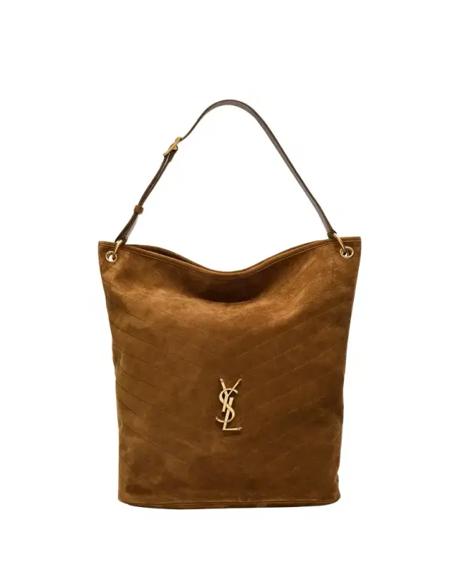 Saint Laurent Niki YSL Bucket Bag in Quilted Suede