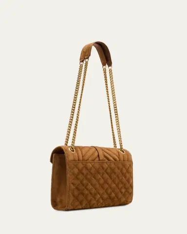 Saint Laurent Envelope Triquilt Medium YSL Shoulder Bag in Suede | Thumbnail 2 Saint Laurent Envelope Triquilt Medium YSL Shoulder Bag in Suede | Thumbnail 2