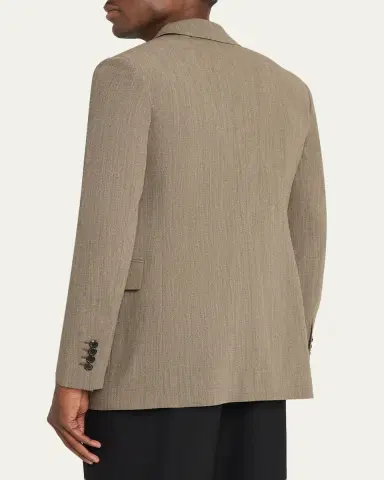 The Row Men's Devlin Wool Concealed-Front Blazer | Thumbnail 3 The Row Men's Devlin Wool Concealed-Front Blazer | Thumbnail 3