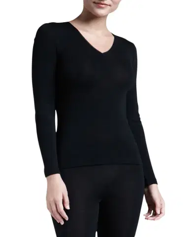 Hanro Wool & Silk Blend V-Neck Top | Thumbnail 1 Hanro Wool & Silk Blend V-Neck Top | Thumbnail 1