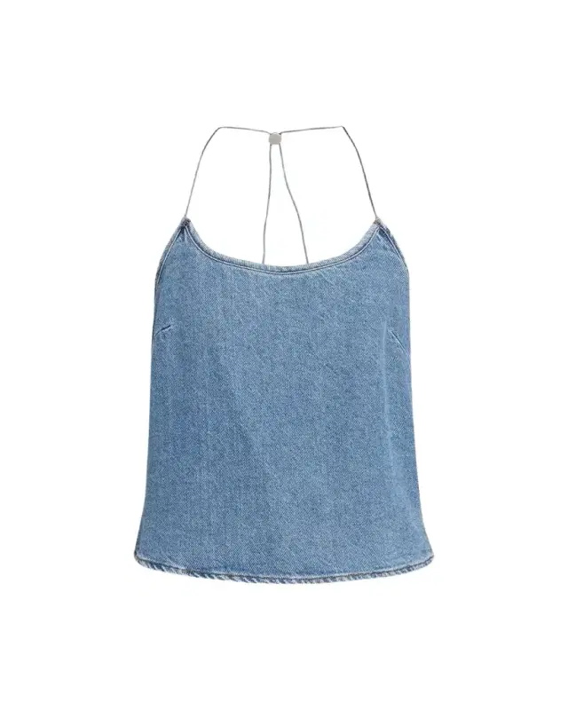 STILL HERE Toggle Halter Tank Top