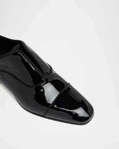 Christian Louboutin Men's Alphamale Galvin Patent Leather Cap-Toe Loafers | Thumbnail 3 Christian Louboutin Men's Alphamale Galvin Patent Leather Cap-Toe Loafers | Thumbnail 3