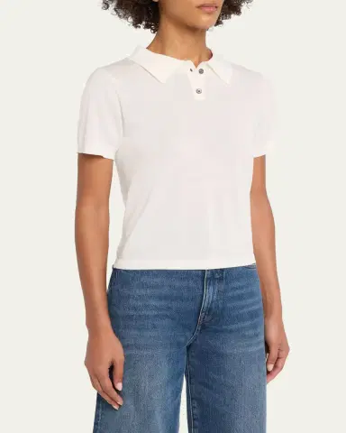 STILL HERE Daughter Knit Polo Top | Thumbnail 4