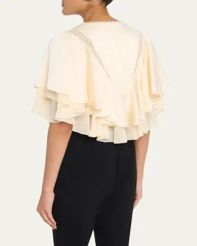 Cinq a Sept Mary Tiered Crop Top | Thumbnail 3 Cinq a Sept Mary Tiered Crop Top | Thumbnail 3