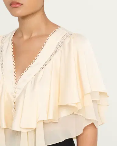 Cinq à Sept Mary Tiered Crop Top | Thumbnail 5