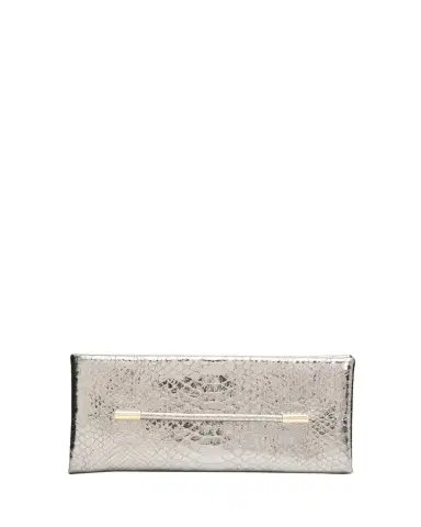 Tom Ford Ava Snake-Embossed Printed Leather Clutch | Thumbnail 1