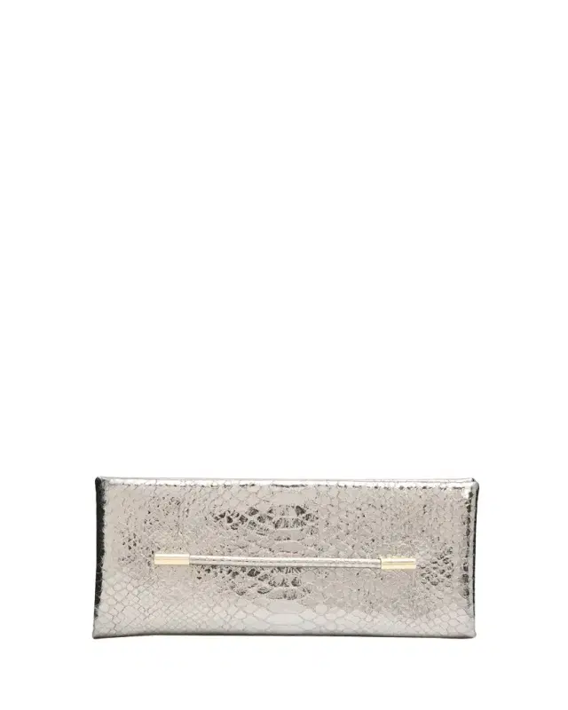 Tom Ford Ava Snake-Embossed Printed Leather Clutch