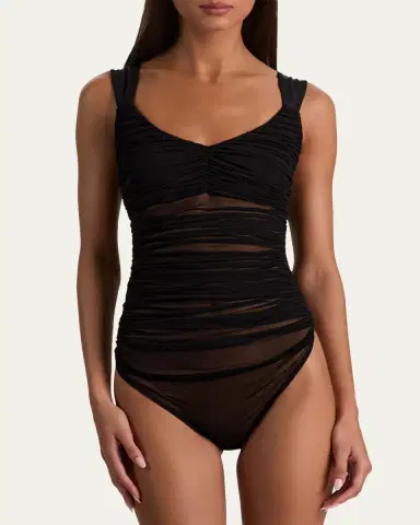 Alice + Olivia Renee Sheer Mesh Bodysuit | Thumbnail 4 Alice + Olivia Renee Sheer Mesh Bodysuit | Thumbnail 4