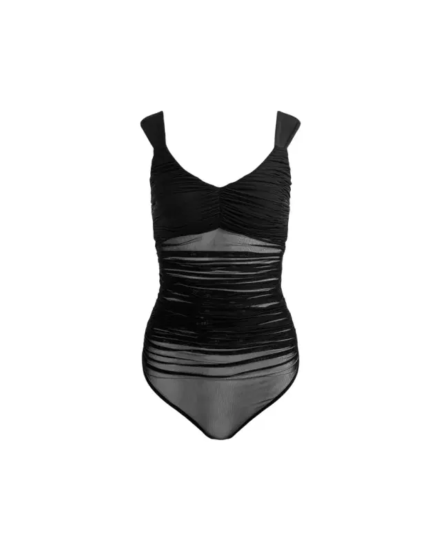 ALICE + OLIVIA Renee Sheer Mesh Bodysuit