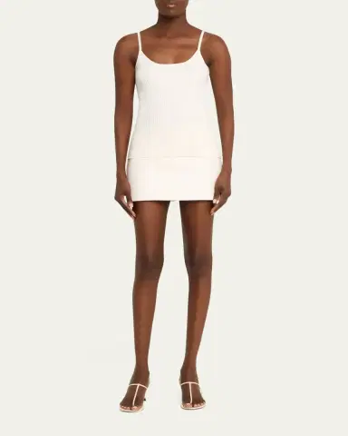Courrèges Logo Ribbed Knit Tank Top | Thumbnail 2